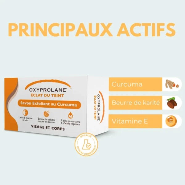 Oxyprolane-ECLAT-DU-TEINT-savon curcuma feelnbeauty.com -600x600 2